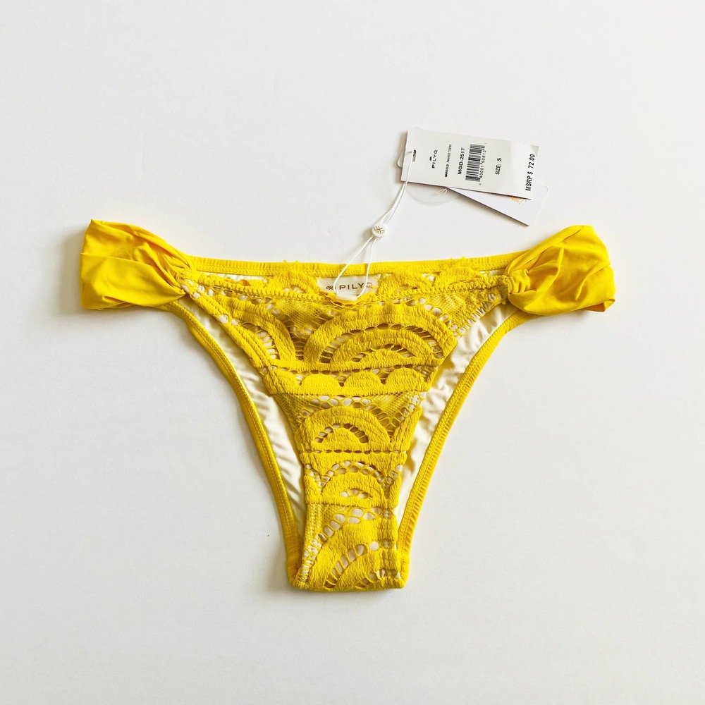 PilyQ Yellow Lace Bikini - Picture 3 of 5